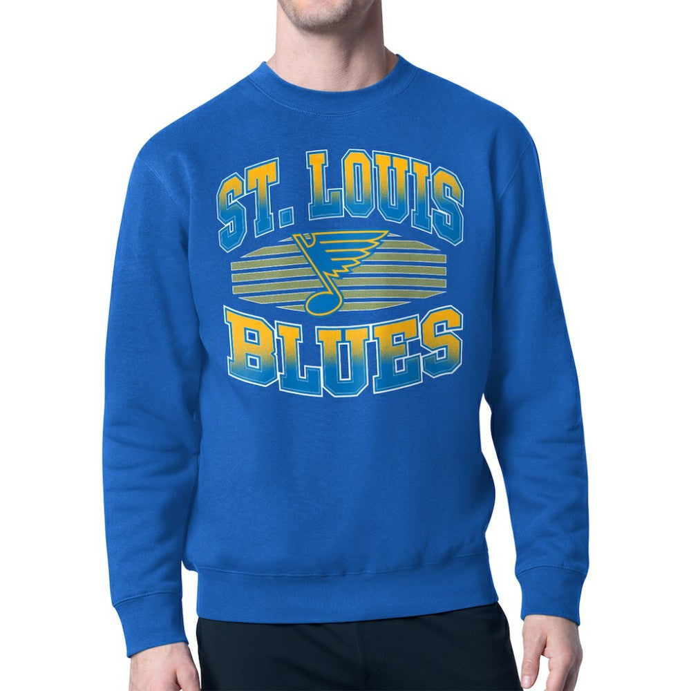 St. Louis Blues Starter Team Grit Graphic Fleece Pullover Sweatshirt