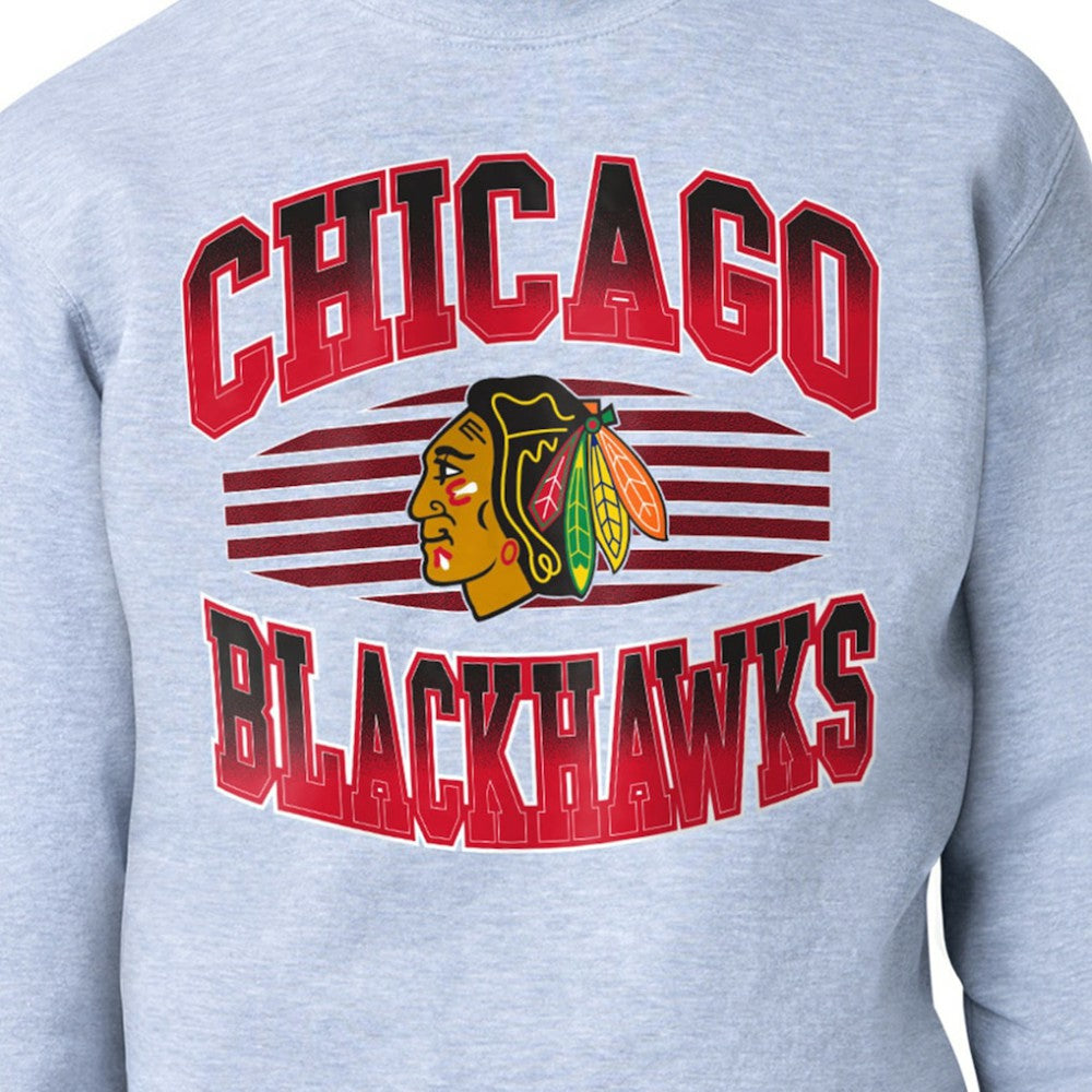 Chicago Blackhawks Starter Team Grit Graphic Fleece Pullover Sweatshirt