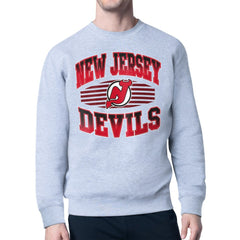 New Jersey Devils Starter Team Grit Graphic Fleece Pullover Sweatshirt