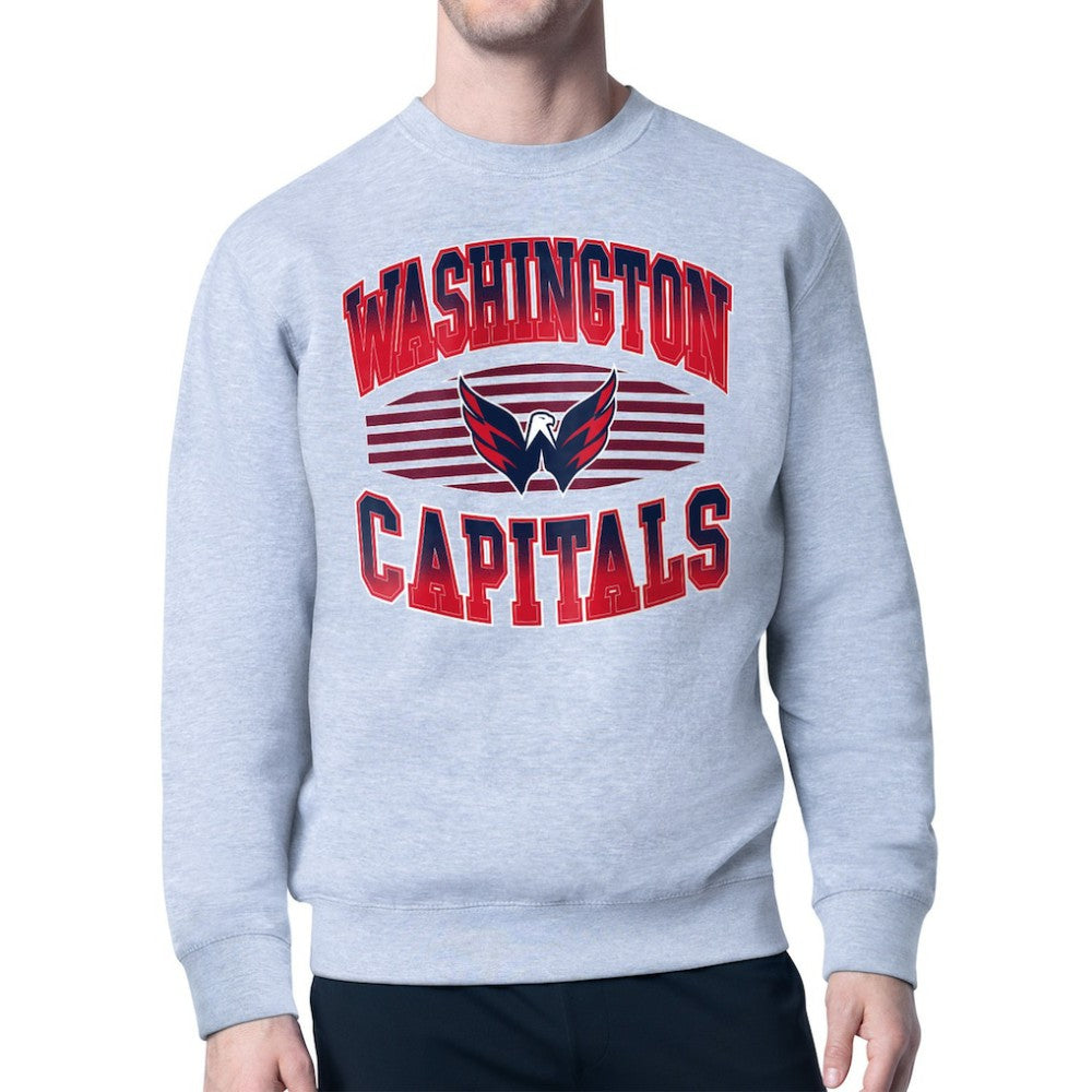 Washington Capitals Starter Team Grit Graphic Fleece Pullover Sweatshirt