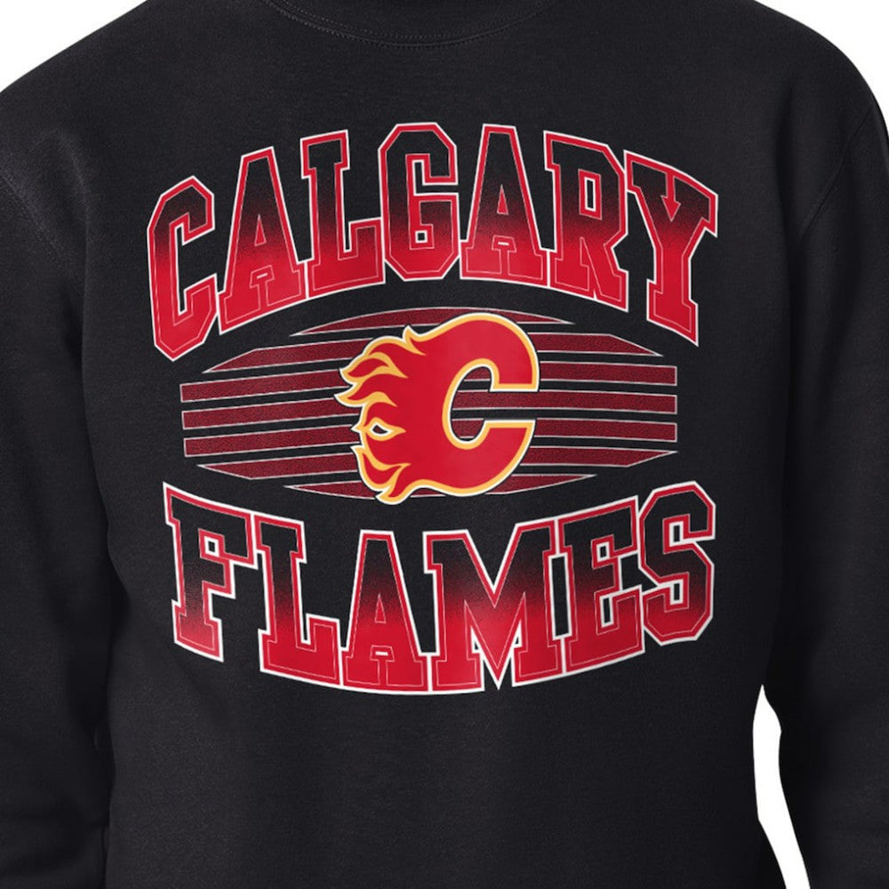 Calgary Flames Starter Team Grit Graphic Fleece Pullover Sweatshirt