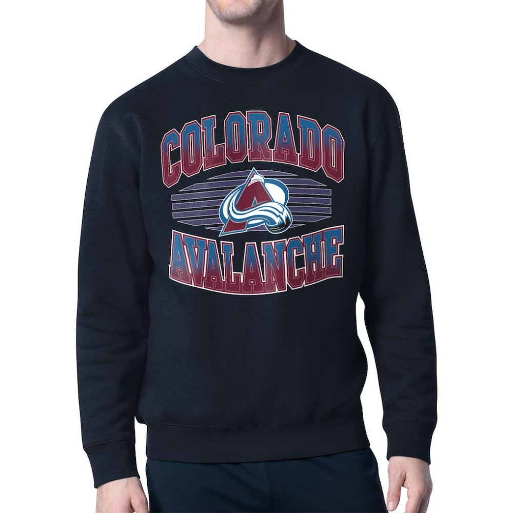 Colorado Avalanche Starter Team Grit Graphic Fleece Pullover Sweatshirt