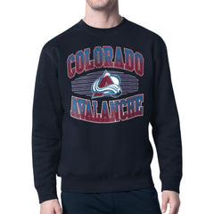 Colorado Avalanche Starter Team Grit Graphic Fleece Pullover Sweatshirt