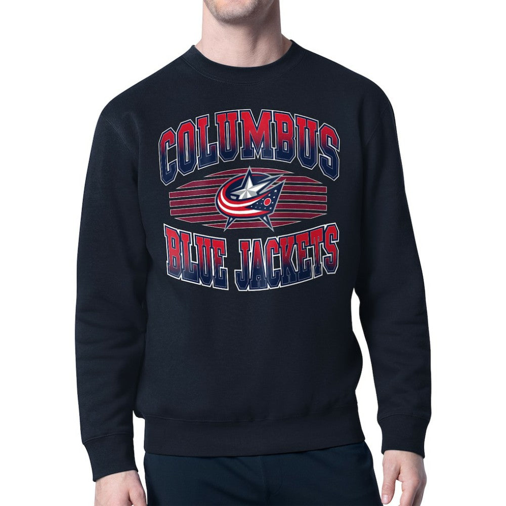 Columbus Blue Jackets Starter Team Grit Graphic Fleece Pullover Sweatshirt