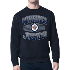 Winnipeg Jets Starter Team Grit Graphic Fleece Pullover Sweatshirt