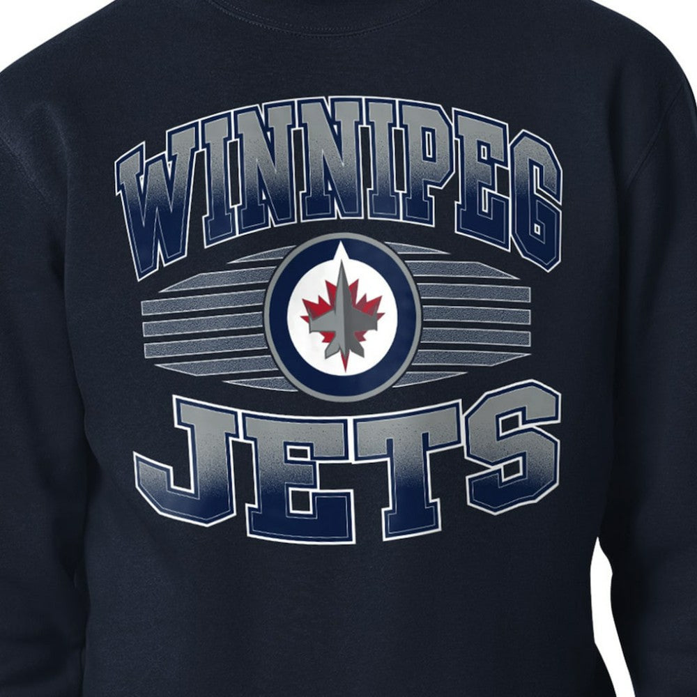 Winnipeg Jets Starter Team Grit Graphic Fleece Pullover Sweatshirt