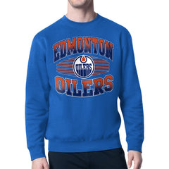 Edmonton Oilers Starter Team Grit Graphic Fleece Pullover Sweatshirt