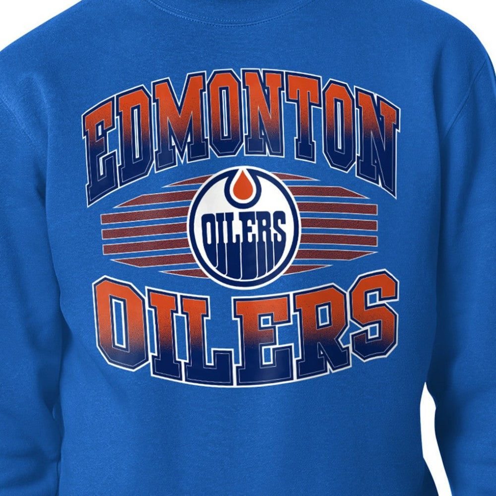 Edmonton Oilers Starter Team Grit Graphic Fleece Pullover Sweatshirt