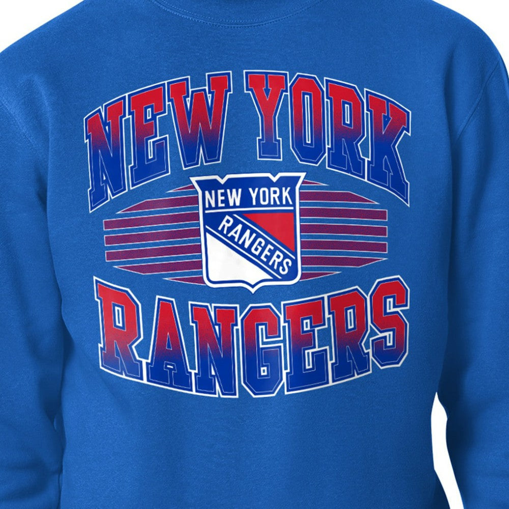 New York Rangers Starter Team Grit Graphic Fleece Pullover Sweatshirt