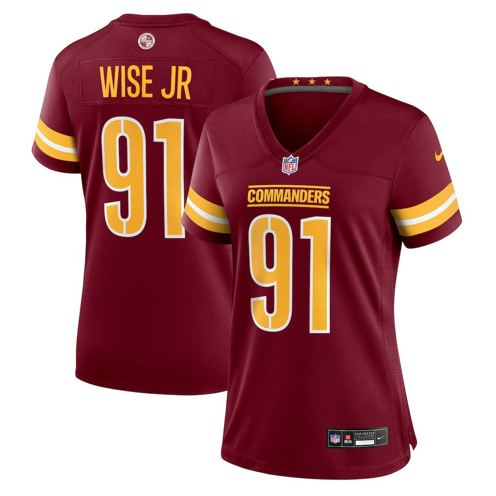 NFL Washington Commanders Deatrich Wise Jr.  Women's Team Game Jersey