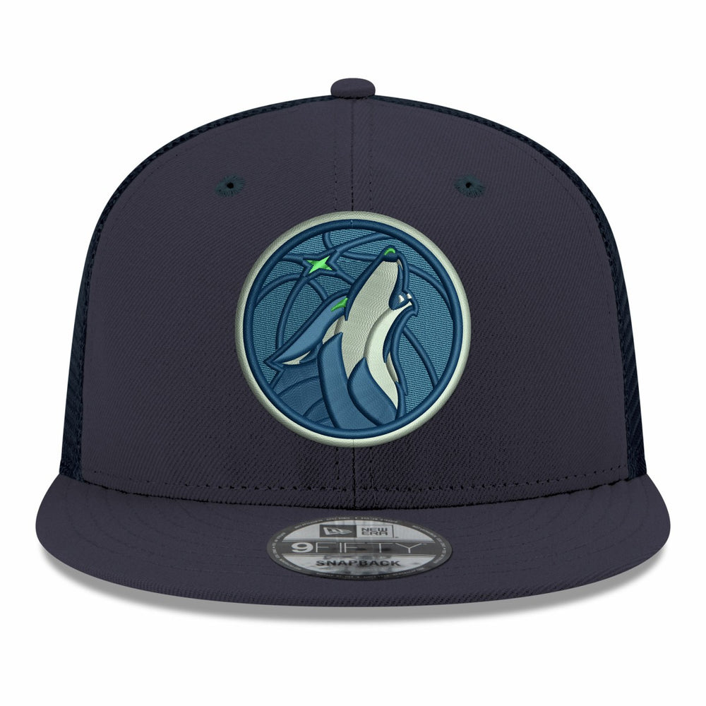 Minnesota Timberwolves Core Logo Meshback 9FIFTY Snapback Hat - Navy | New Era outlet