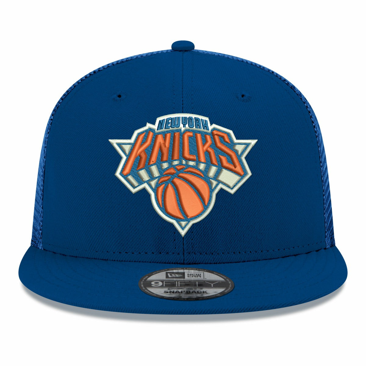 New York Knicks Core Logo Meshback 9FIFTY Snapback Hat - Blue | New Era sale
