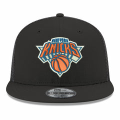 New York Knicks Core Logo Meshback 9FIFTY Snapback Hat - Black | New Era on sale
