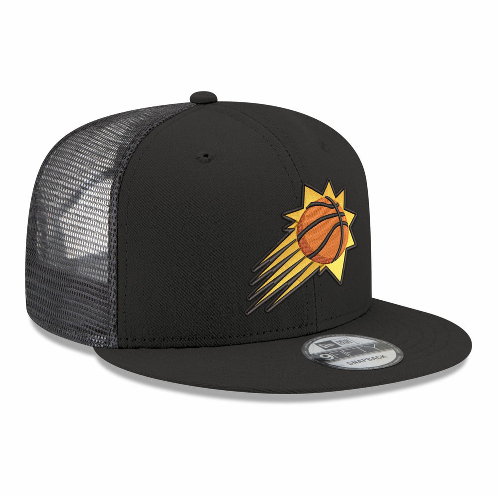 Phoenix Suns Core Logo Meshback 9FIFTY Snapback Hat - Black | New Era for sale