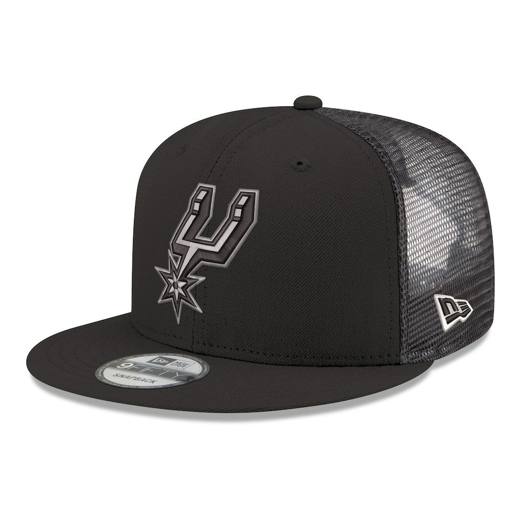 San Antonio Spurs Core Logo Meshback 9FIFTY Snapback Hat - Black | New Era for sale