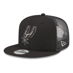 San Antonio Spurs Core Logo Meshback 9FIFTY Snapback Hat - Black | New Era for sale