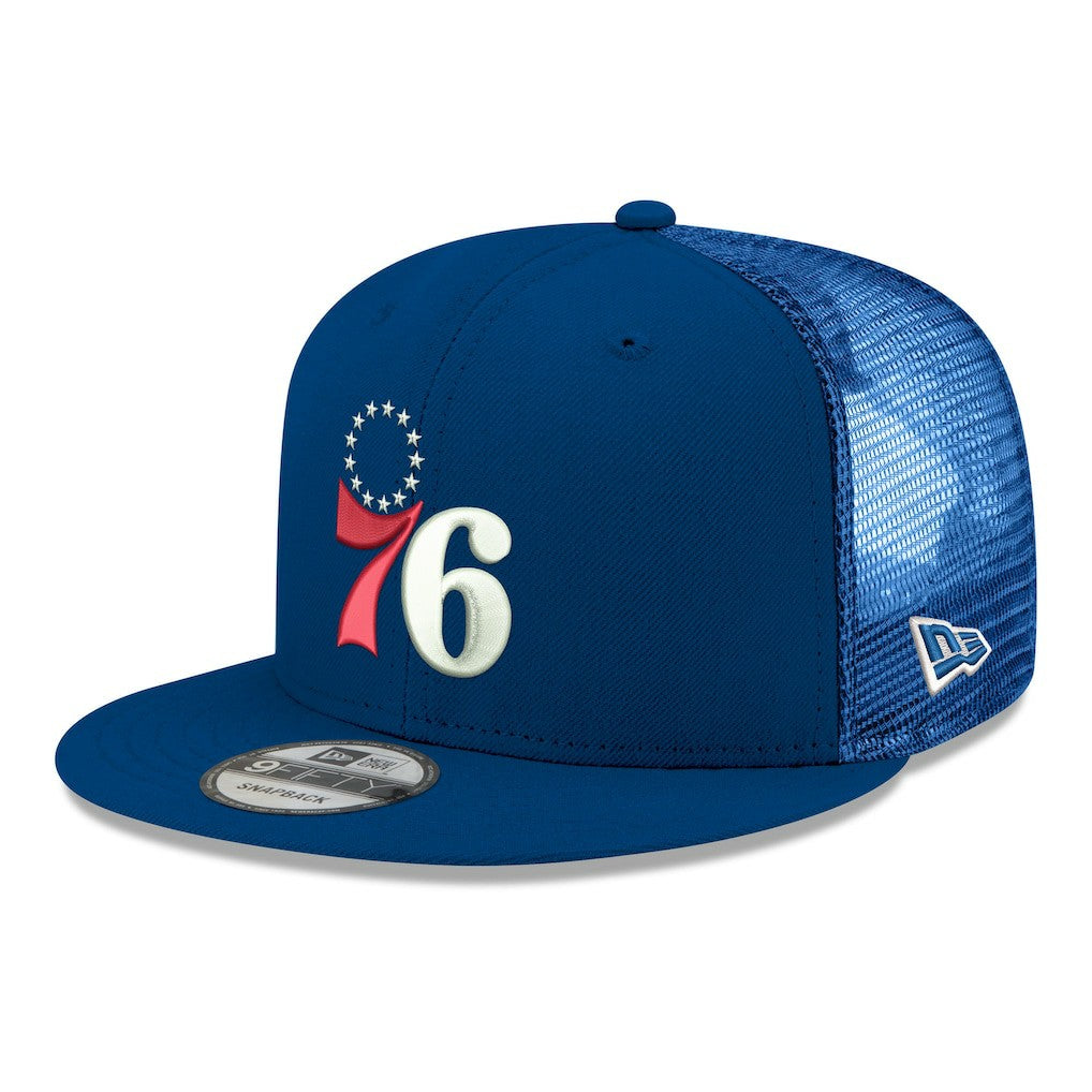 Philadelphia 76ers Core Logo Meshback 9FIFTY Snapback Hat - Royal | New Era online