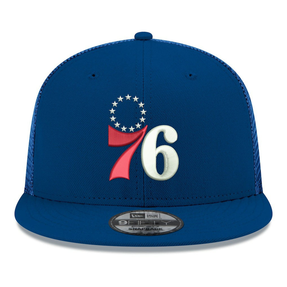Philadelphia 76ers Core Logo Meshback 9FIFTY Snapback Hat - Royal | New Era online
