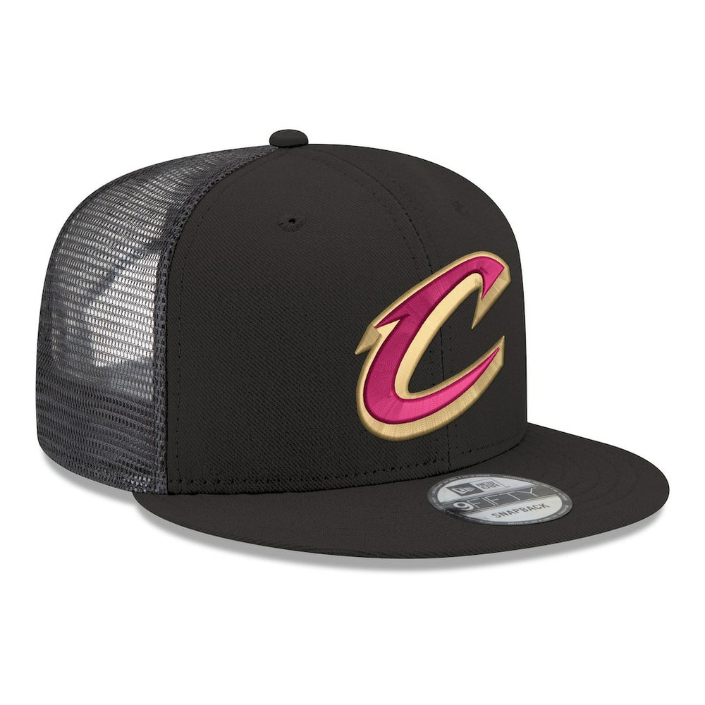 Cleveland Cavaliers Core Logo Meshback 9FIFTY Snapback Hat sale - Black | New Era outlet