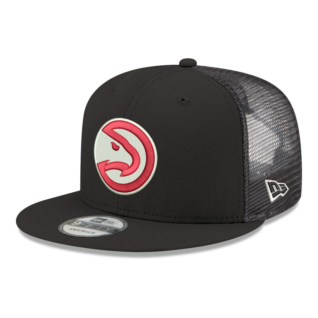 Atlanta Hawks Core Logo Meshback 9FIFTY Snapback Hat - Black | New Era sale