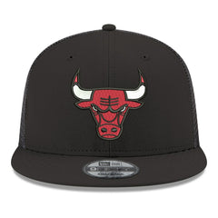 Chicago Bulls Core Logo Meshback 9FIFTY Snapback Hat - Black | New Era shop