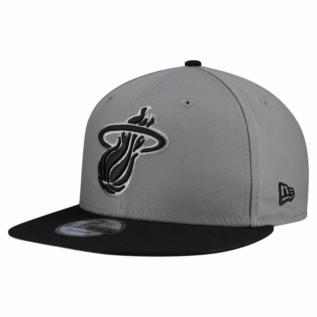 Miami Heat Core Logo Storm Gray Two-Tone 9FIFTY Snapback Hat - Gray | New Era sale