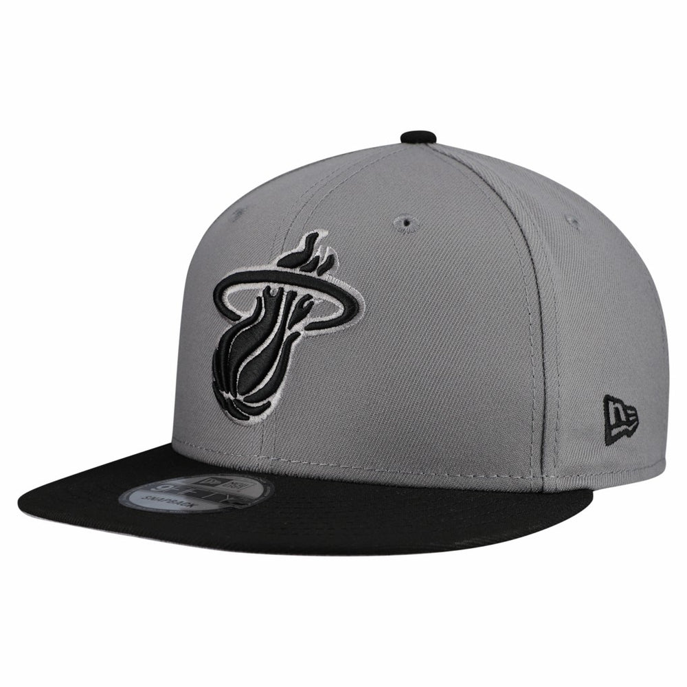 Miami Heat Core Logo Storm Gray Two-Tone 9FIFTY Snapback Hat - Gray | New Era sale