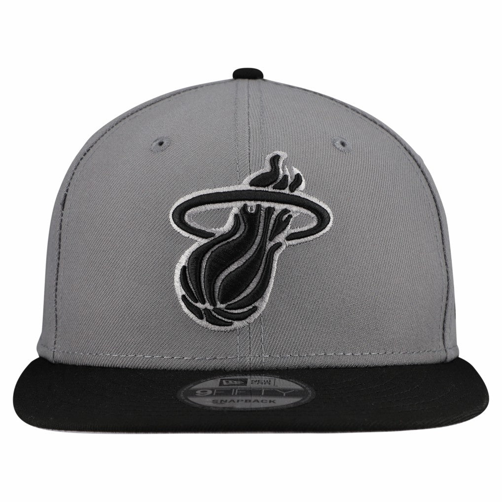 Miami Heat Core Logo Storm Gray Two-Tone 9FIFTY Snapback Hat - Gray | New Era sale