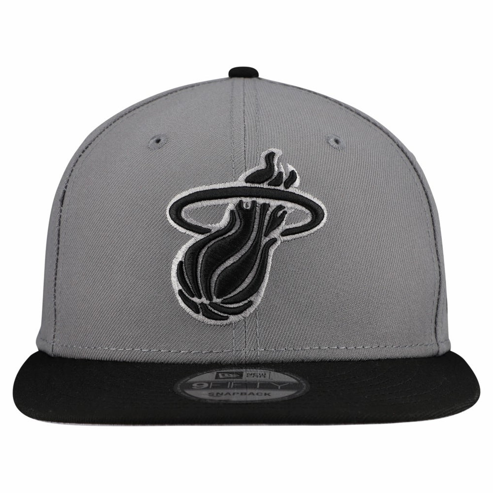 Miami Heat Core Logo Storm Gray Two-Tone 9FIFTY Snapback Hat - Gray | New Era sale