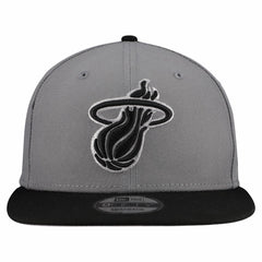 Miami Heat Core Logo Storm Gray Two-Tone 9FIFTY Snapback Hat - Gray | New Era sale