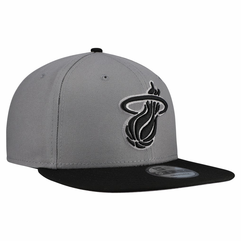 Miami Heat Core Logo Storm Gray Two-Tone 9FIFTY Snapback Hat - Gray | New Era sale