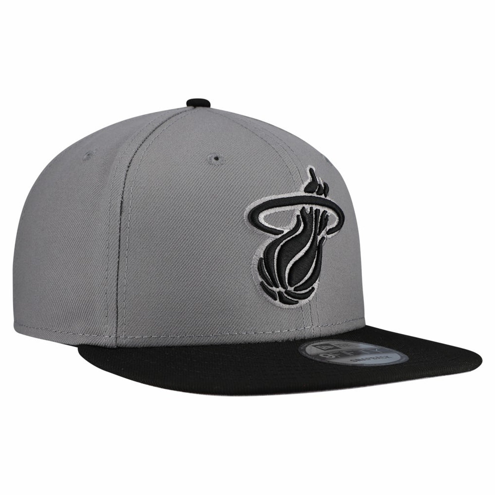 Miami Heat Core Logo Storm Gray Two-Tone 9FIFTY Snapback Hat - Gray | New Era sale