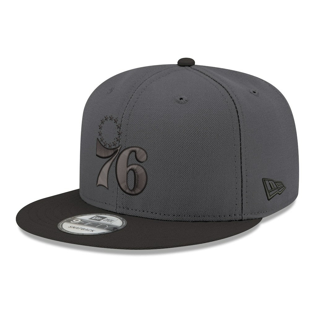 Philadelphia 76ers Logo 2-Tone 9FIFTY Snapback Hat - Gray/Black | New Era on sale