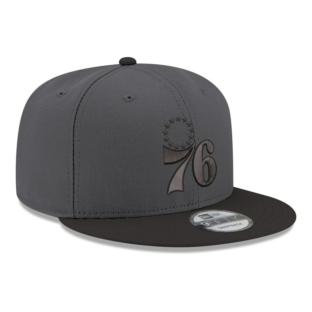 Philadelphia 76ers Logo 2-Tone 9FIFTY Snapback Hat - Gray/Black | New Era on sale