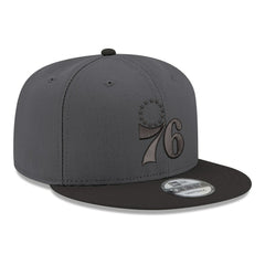 Philadelphia 76ers Logo 2-Tone 9FIFTY Snapback Hat - Gray/Black | New Era on sale