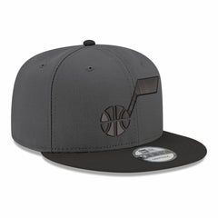 Utah Jazz Logo 2-Tone 9FIFTY Snapback Hat - Gray/Black | New Era for sale