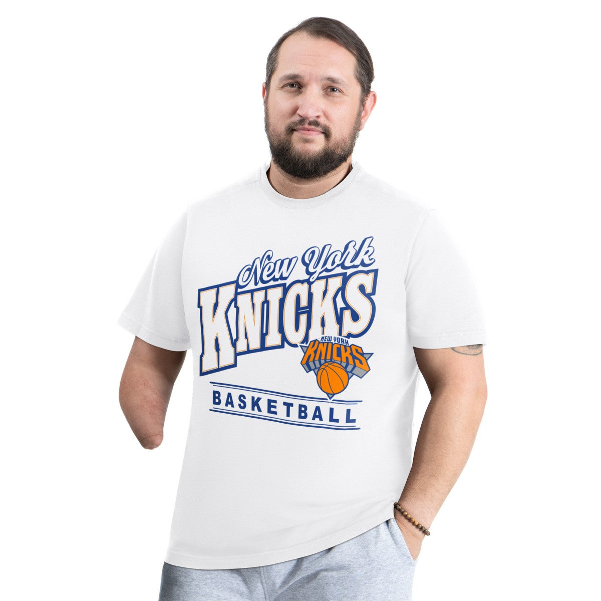 New York Knicks G-III Sports by Carl Banks Adaptive Headliner T-Shirt - White shop