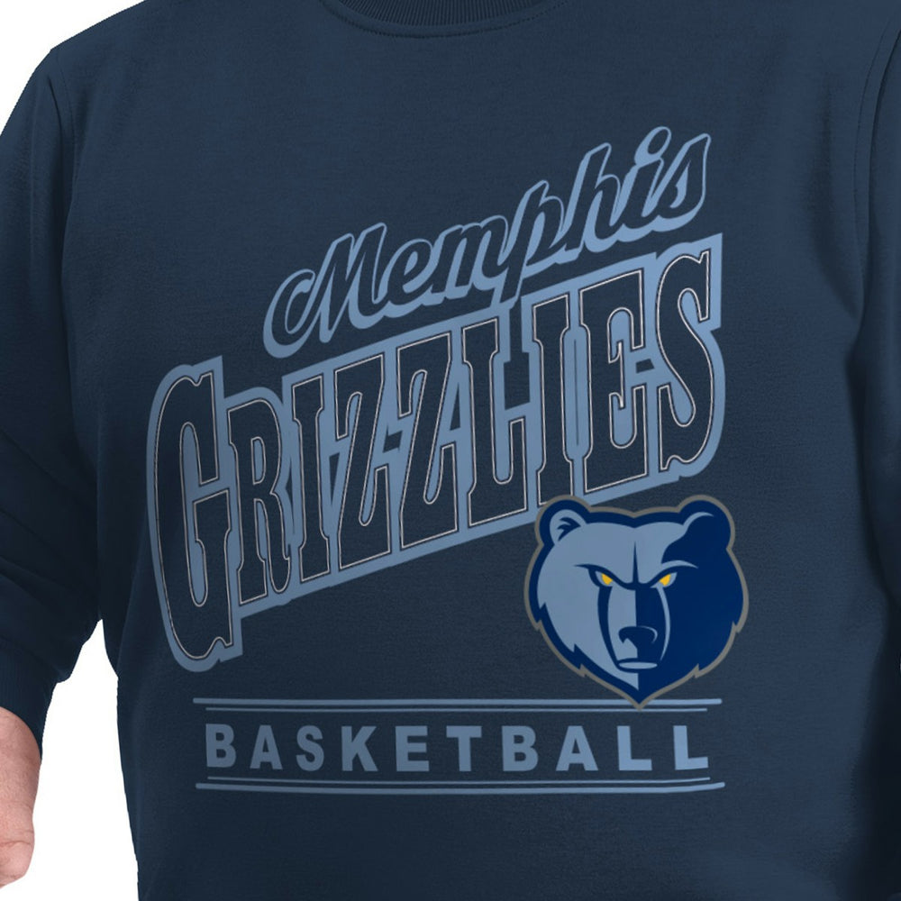 Memphis Grizzlies G-III Sports by Carl Banks Adaptive Headliner Fleece Crewneck Sweatshirt - Navy discount