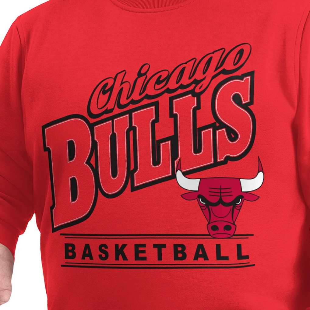 Chicago Bulls G-III Sports by Carl Banks Adaptive Headliner Fleece Crewneck Sweatshirt sale - Red outlet