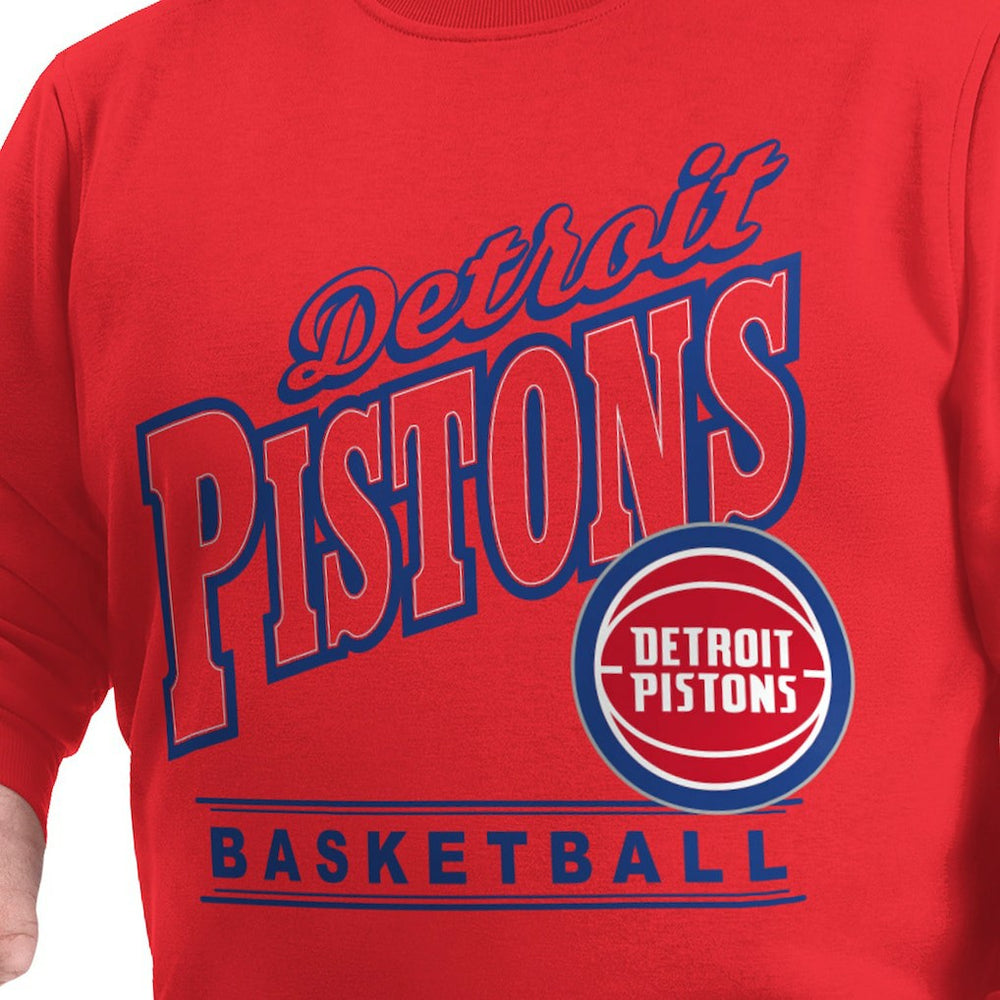 Detroit Pistons G-III Sports by Carl Banks Adaptive Headliner Fleece Crewneck Sweatshirt sale - Red for sale