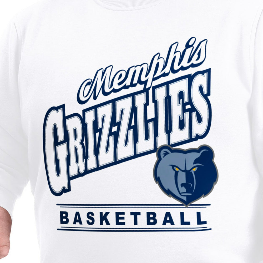 Memphis Grizzlies G-III Sports by Carl Banks Adaptive Headliner Fleece Crewneck Sweatshirt - White cheap