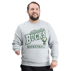 Milwaukee Bucks G-III Sports by Carl Banks Adaptive Headliner Fleece Crewneck Sweatshirt - Gray on sale