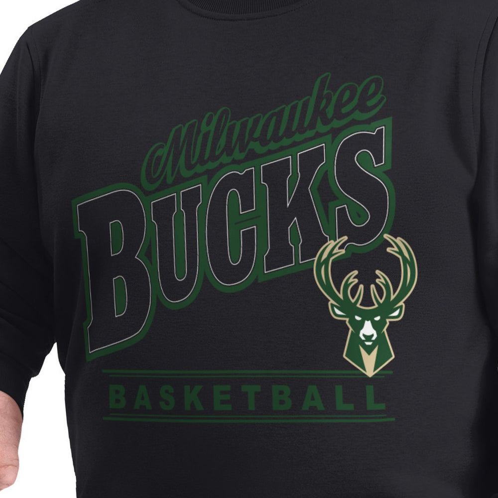 Milwaukee Bucks G-III Sports by Carl Banks Adaptive Headliner Fleece Crewneck Sweatshirt - Black discount