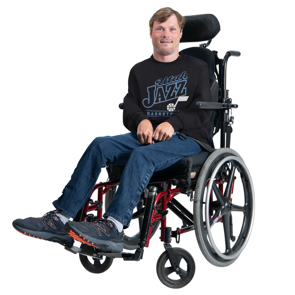 Utah Jazz G-III Sports by Carl Banks Adaptive Headliner Fleece Crewneck Sweatshirt - Black for sale