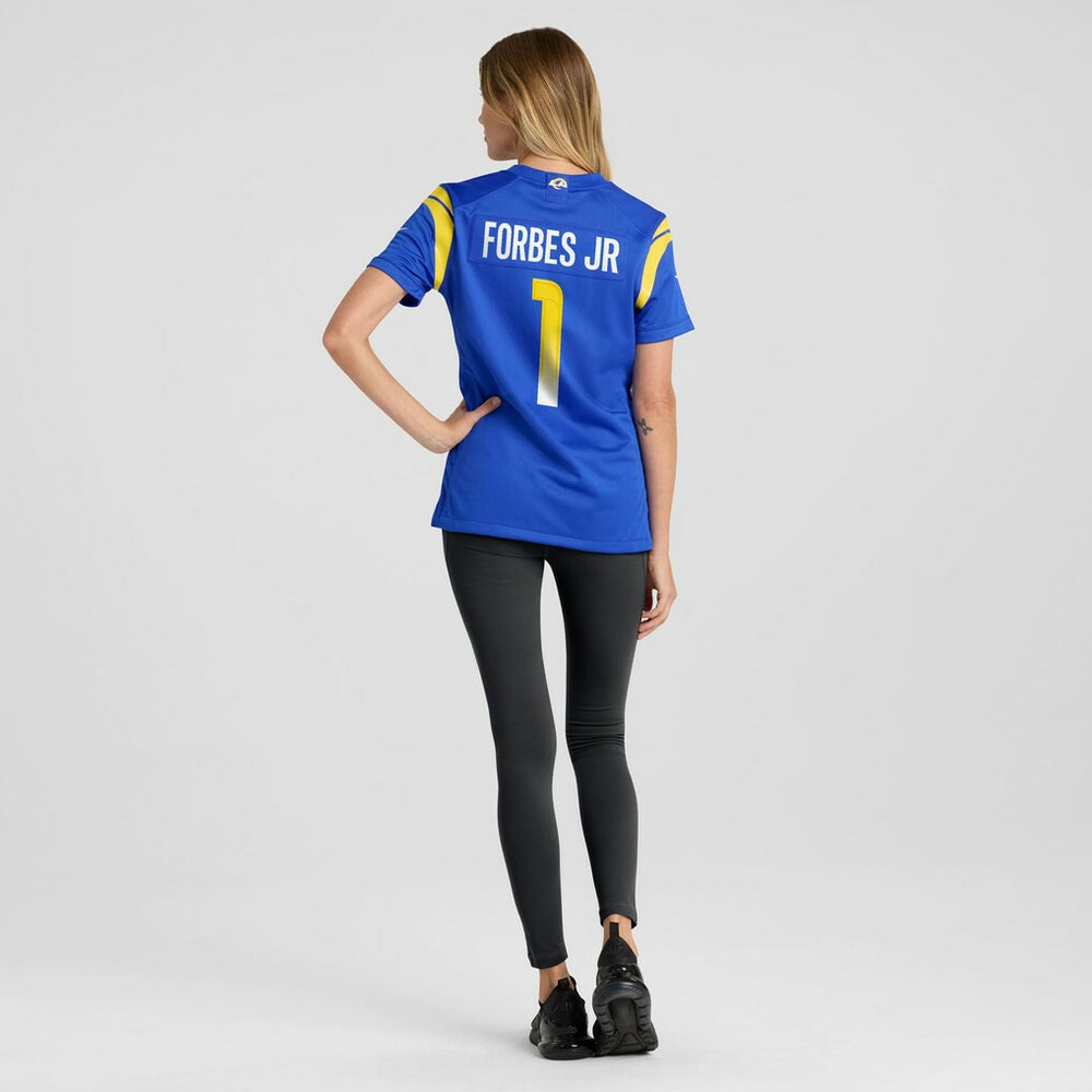 NFL Los Angeles Rams Emmanuel Forbes Jr.  Women's Team Game Jersey
