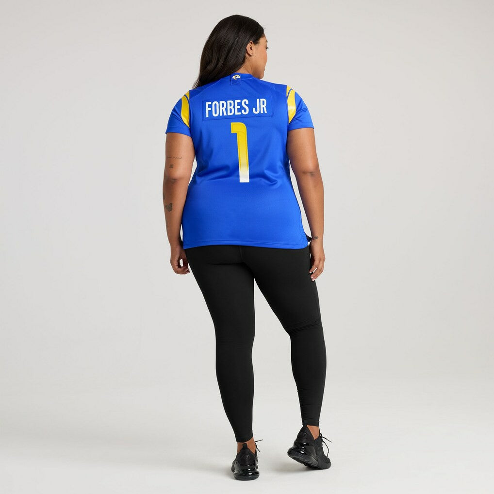NFL Los Angeles Rams Emmanuel Forbes Jr.  Women's Team Game Jersey