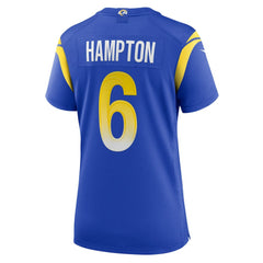 NFL Los Angeles Rams Nick Hampton  Women's Team Game Jersey
