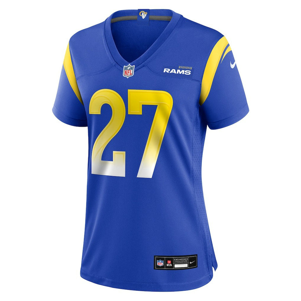 NFL Los Angeles Rams Jarquez Hunter  Women's Team Game Jersey