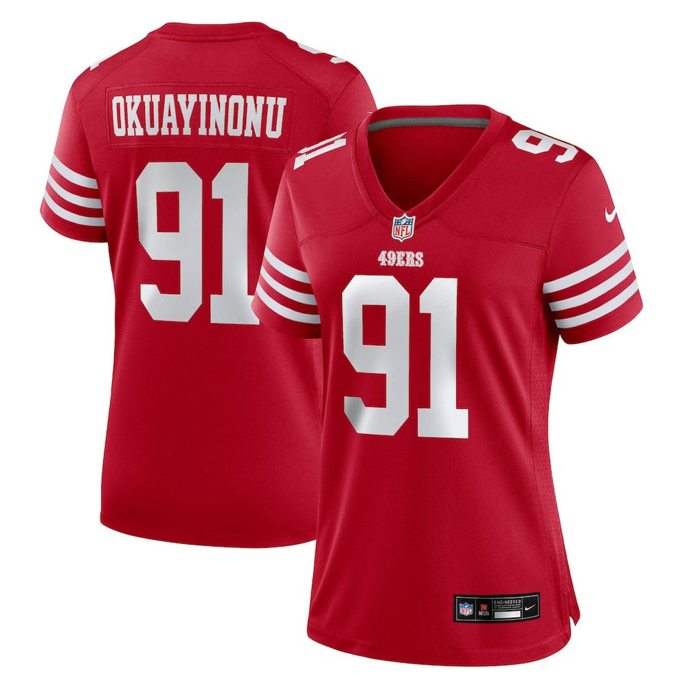 NFL San Francisco 49ers Sam Okuayinonu  Women's Team Game Jersey
