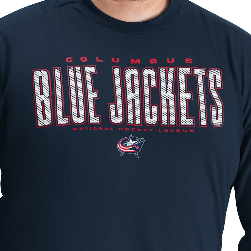 Columbus Blue Jackets G-III Sports by Carl Banks Adaptive Mesh Effect Long Sleeve T-Shirt